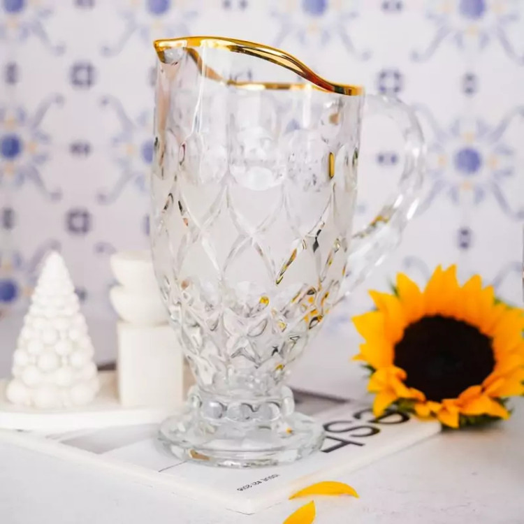 پارچ و لیوان لب طلایی آنجلیکا چین