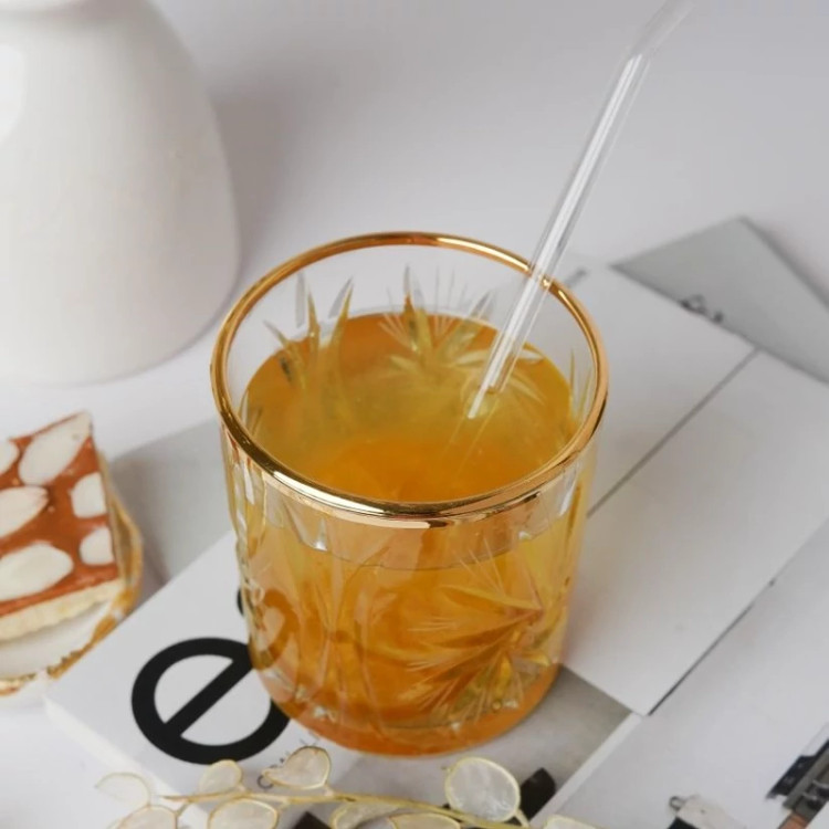 نیم لیوان خورشیدی لب طلا اصلی